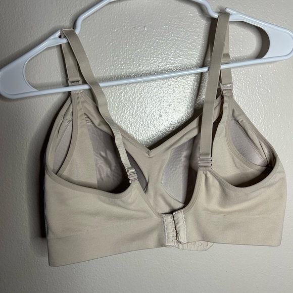AUDEN Nursing / Maternity Lightly Lined Seamless Tan Bra Sz: L - Picture 3 of 7